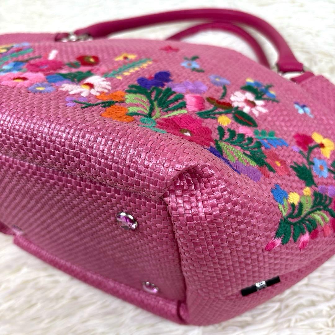 美品、シンクビー、Think Bee!、カゴバッグ、ソチミルコ、メキシコ、刺繍