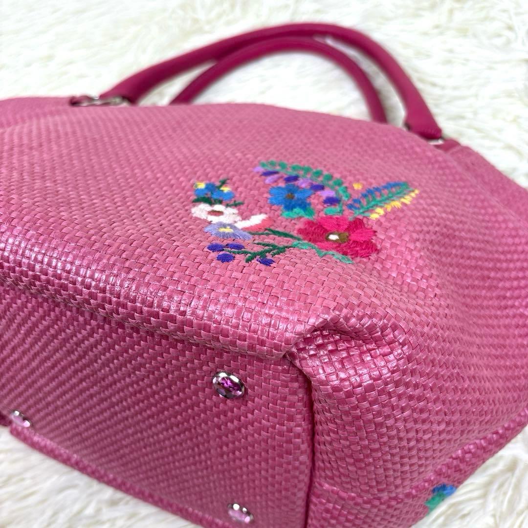 美品、シンクビー、Think Bee!、カゴバッグ、ソチミルコ、メキシコ、刺繍