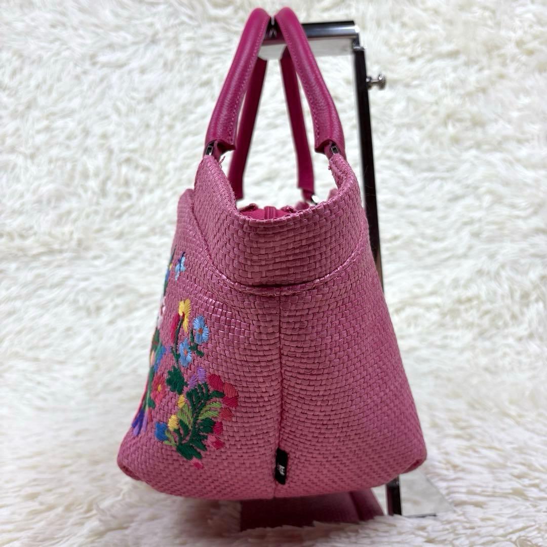 美品、シンクビー、Think Bee!、カゴバッグ、ソチミルコ、メキシコ、刺繍