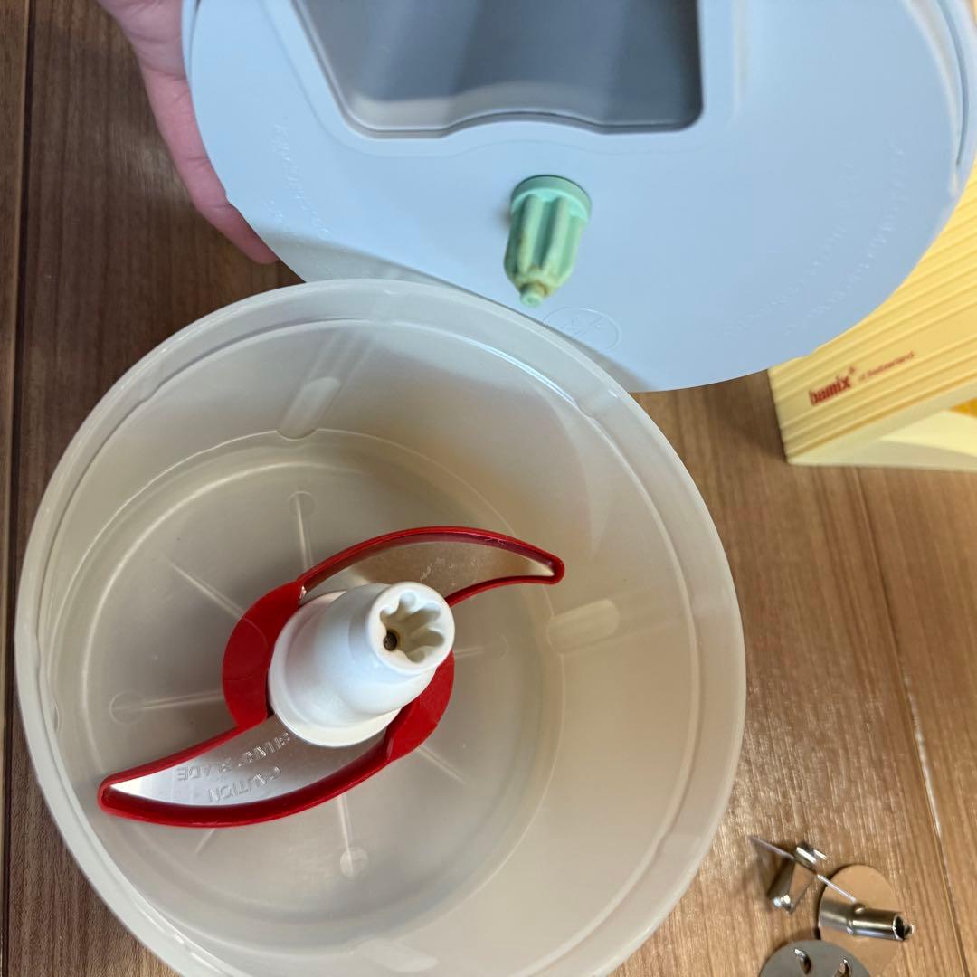 bamix M250 ハンドブレンダー 赤色 付属品付き　スライシー付き