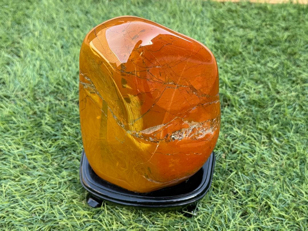 佐渡赤玉石 赤玉石 赤石 錦紅石 錦石 五色石 鑑賞石 水石 盆石 台座付き