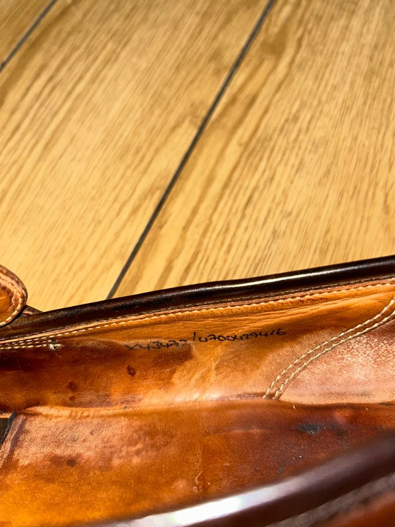 ラルフローレン ローファー　クロケットアンドジョーンズ製　コードバン　7.5