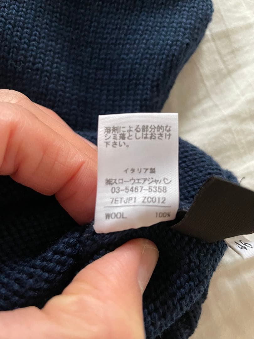 ZANONE ザノーネ 5ゲージ タートルネックニット ネイビー 46