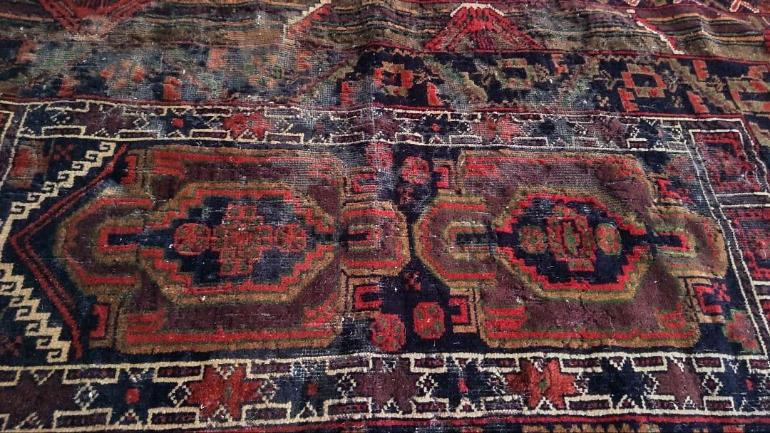 トライバルラグ　アフガン　敷物　ヴィンテージ