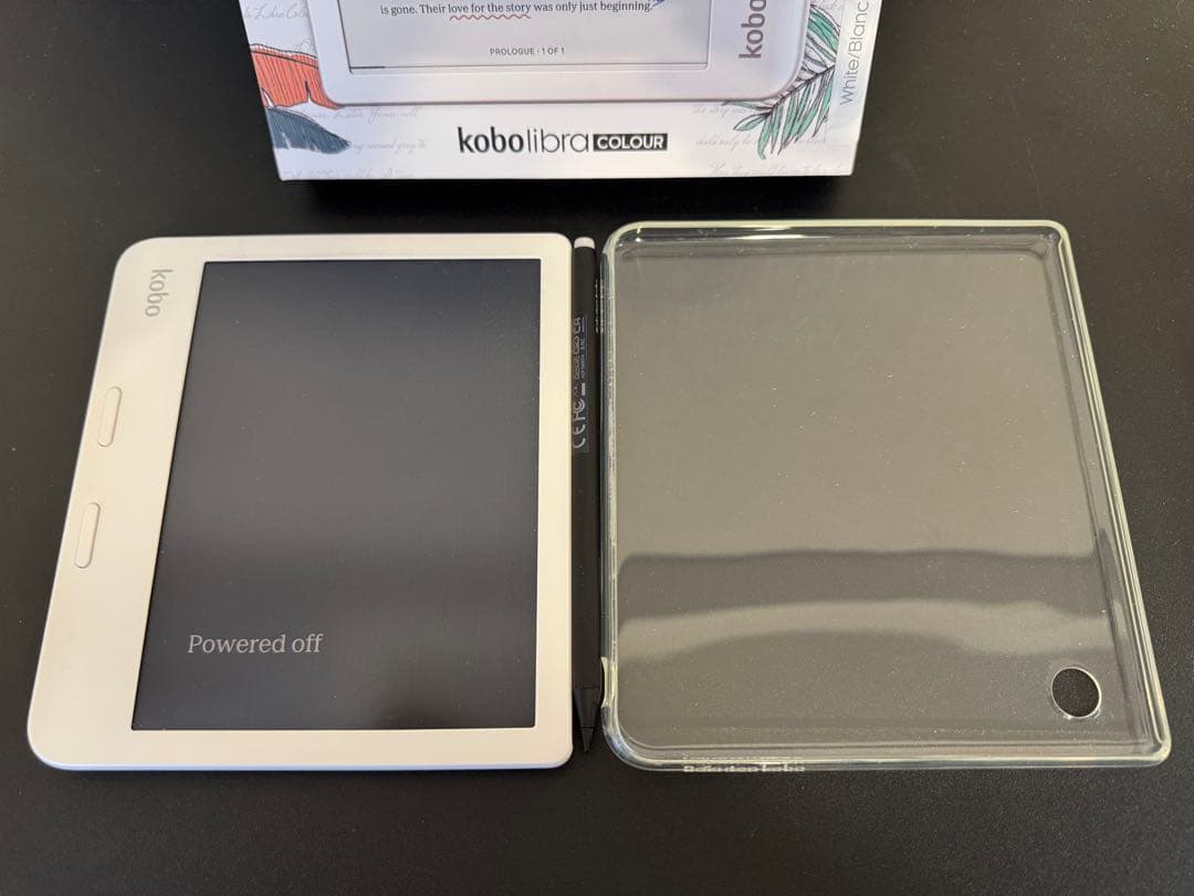 kobo libra colour 本体ペン透明ケース 電子書籍リーダー 白
