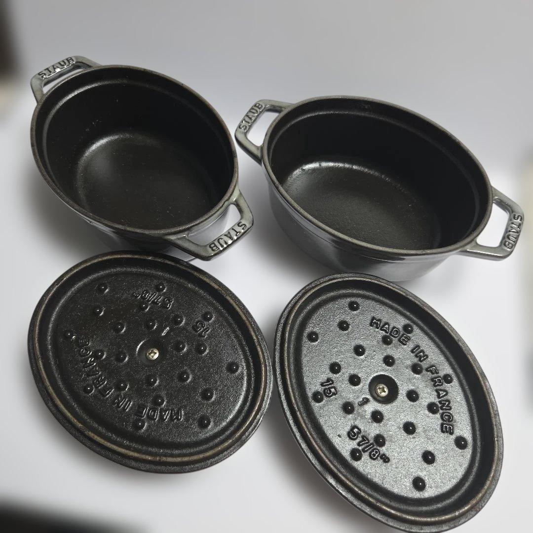 STAUB オーバル15cm　グレー2個