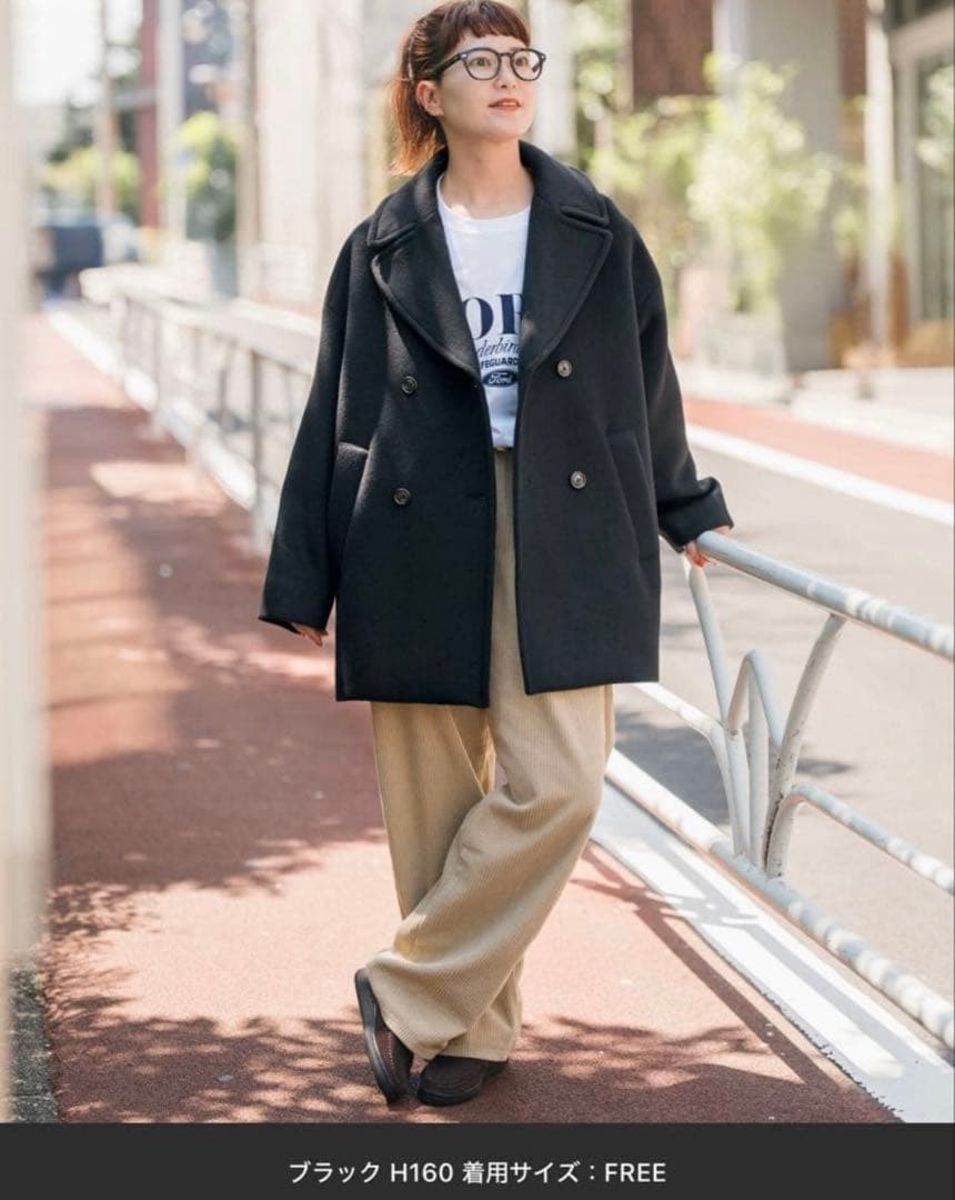 【新品タグ付き】TICCAティッカ　ピーコート ネイビー