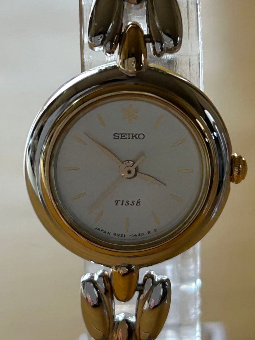 美品SEIKO TISSÉ 4N21-0740シルバー/ゴールド