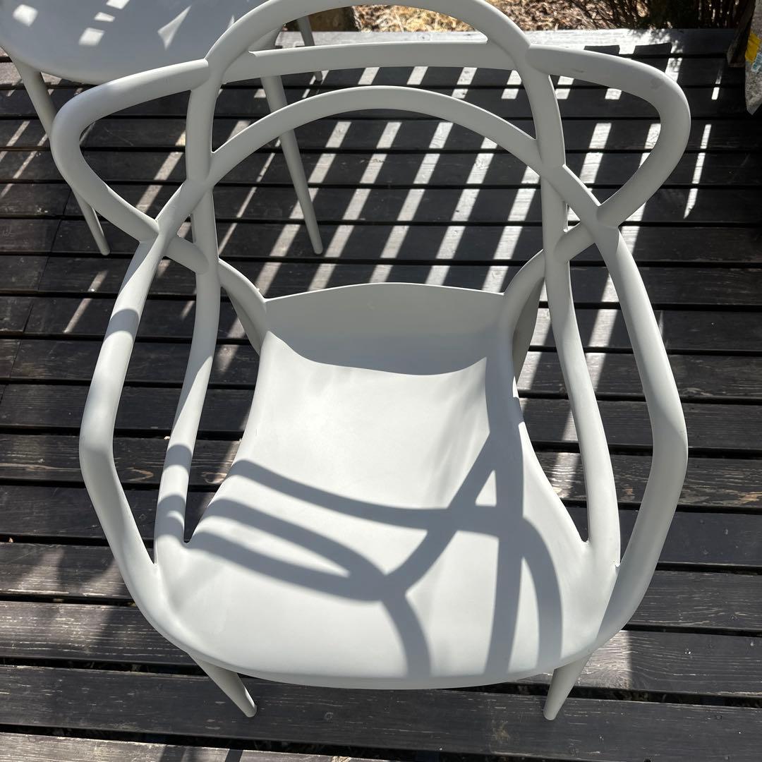 Kartell カルテル　マスターズチェア　グレー　２脚セット　ガーデンチェア