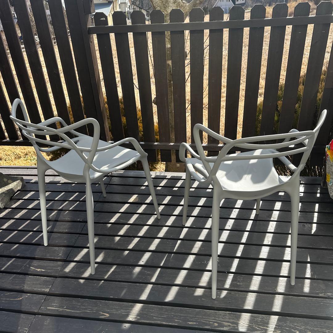 Kartell カルテル　マスターズチェア　グレー　２脚セット　ガーデンチェア
