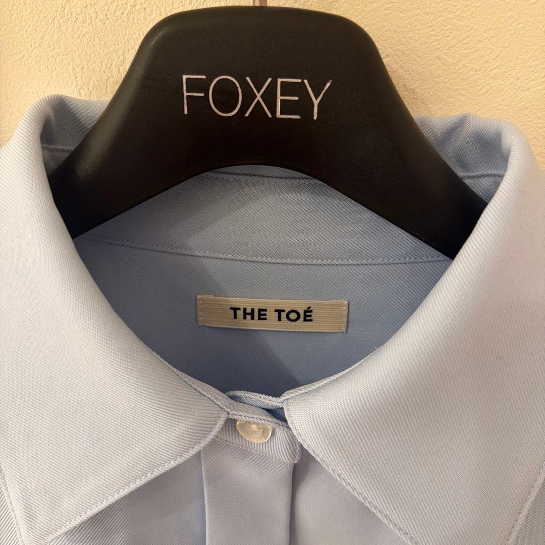 THETOE Kordela Twist Shirt リボン シャツ ブルー