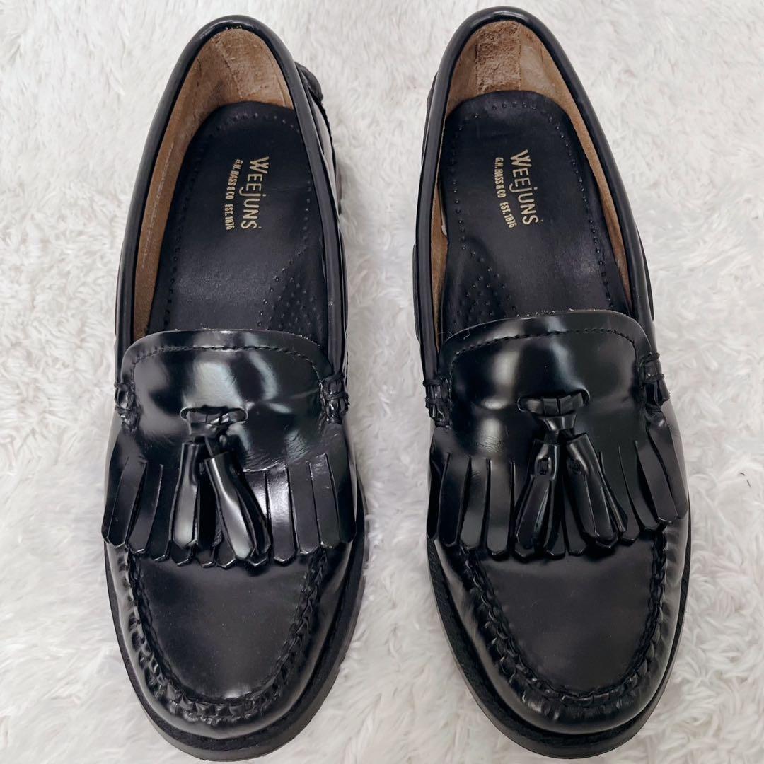 【未使用級】 G.H.BASS タッセルローファー 23.5cm フリンジ 本革