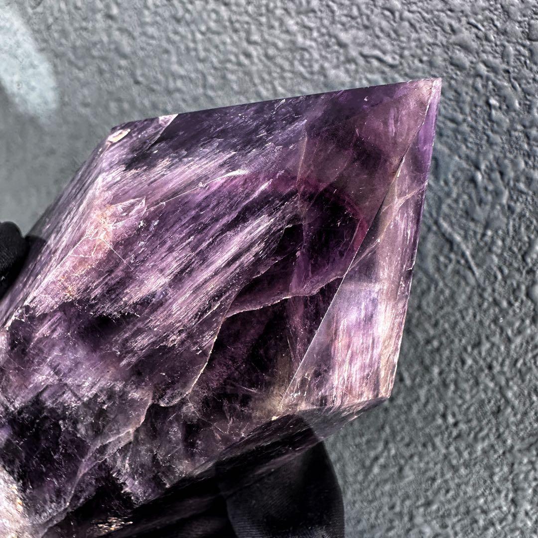 巨大☆キラキラ☆アメジスト 六角柱 水晶パワーストーン 天然石 原石A1188