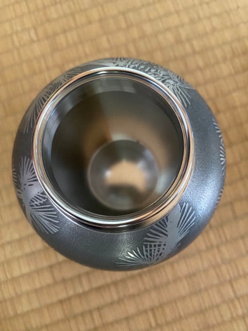 錫製　茶壺　錫半　上錫