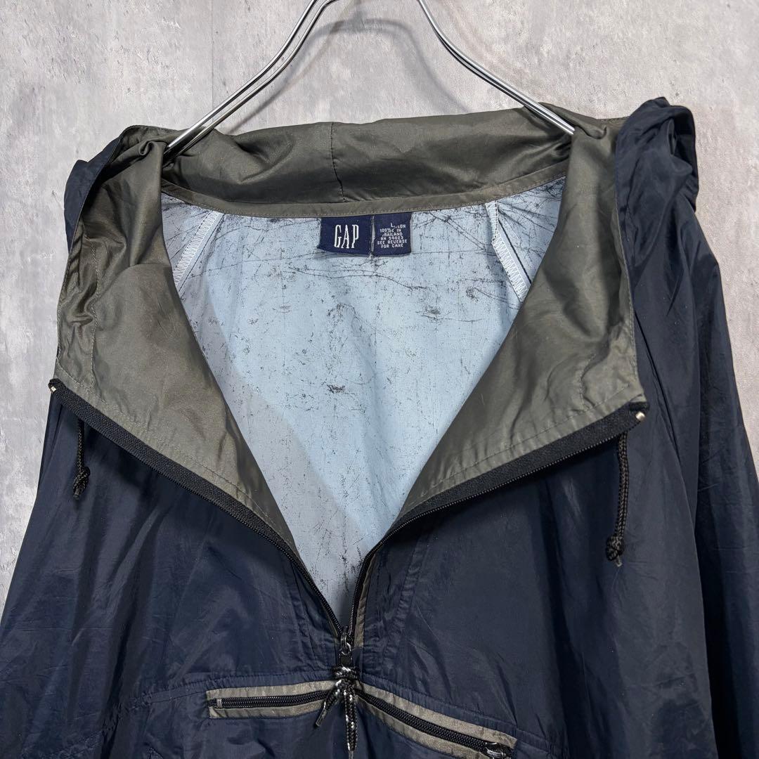 OLD GAPアノラックパーカーLネイビー90sオールドギャップ古着ナイロン