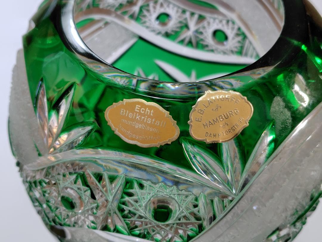 花瓶　ドイツ　hamburg　Echt Bleikristall