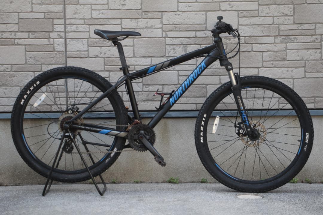 引き取り限定♪NORTH ROCK♪前後ディスクブレーキ♪お手軽マウンテンバイク