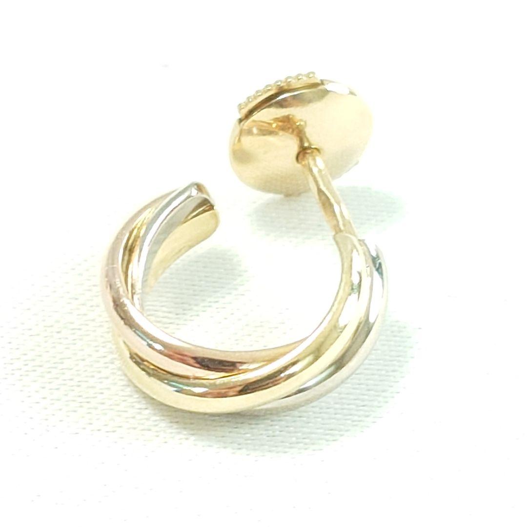 【磨き済】カルティエ トリニティ フープ ピアス 片耳用 6722