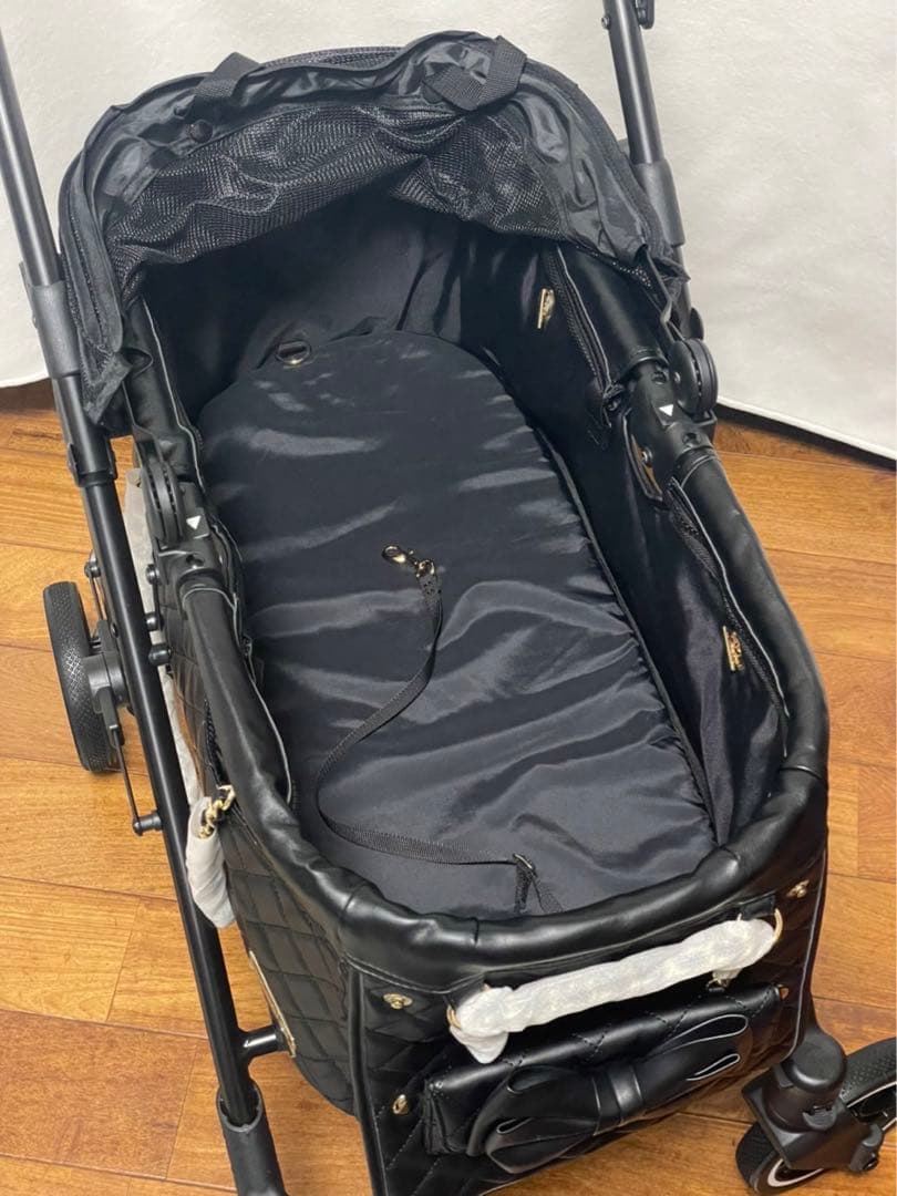 ブラックキルティングペットカート WANRIDE 美品