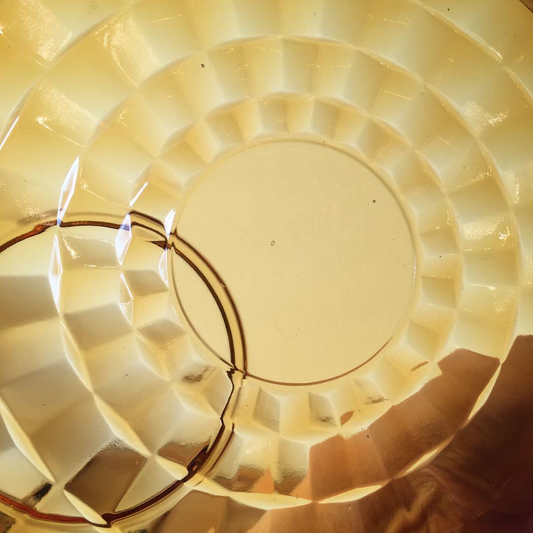 ②  インディアナグラス アンバー ホワイトホール スナックセット