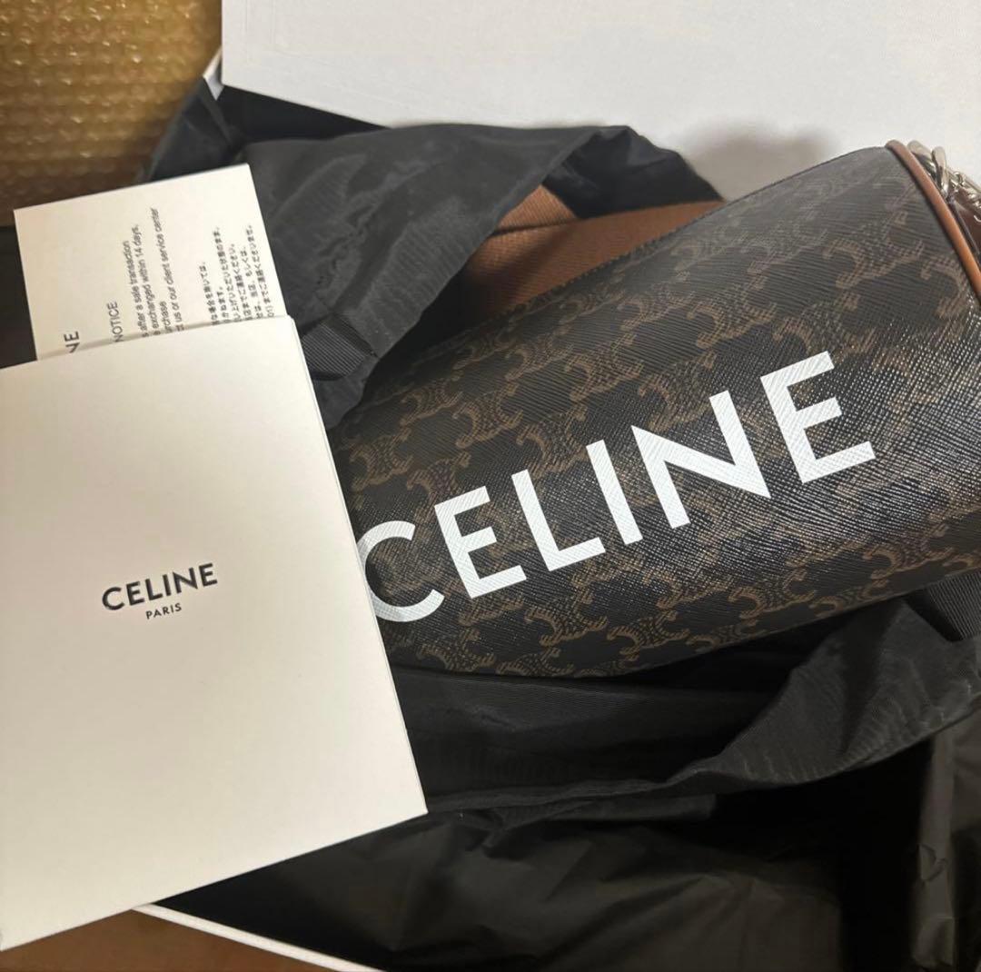 CELINE シリンダーバッグ トリオンフキャンバス ショルダー