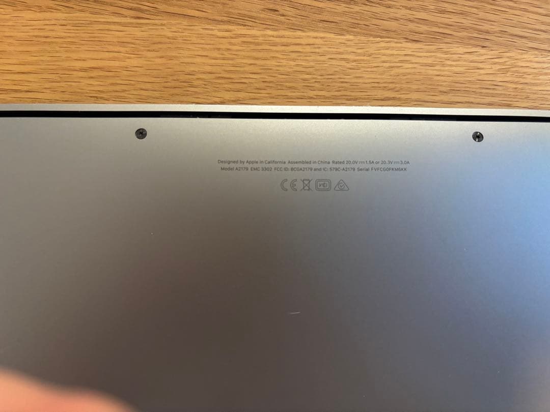 MacBook Air 13インチ シルバー (A2179) US配列