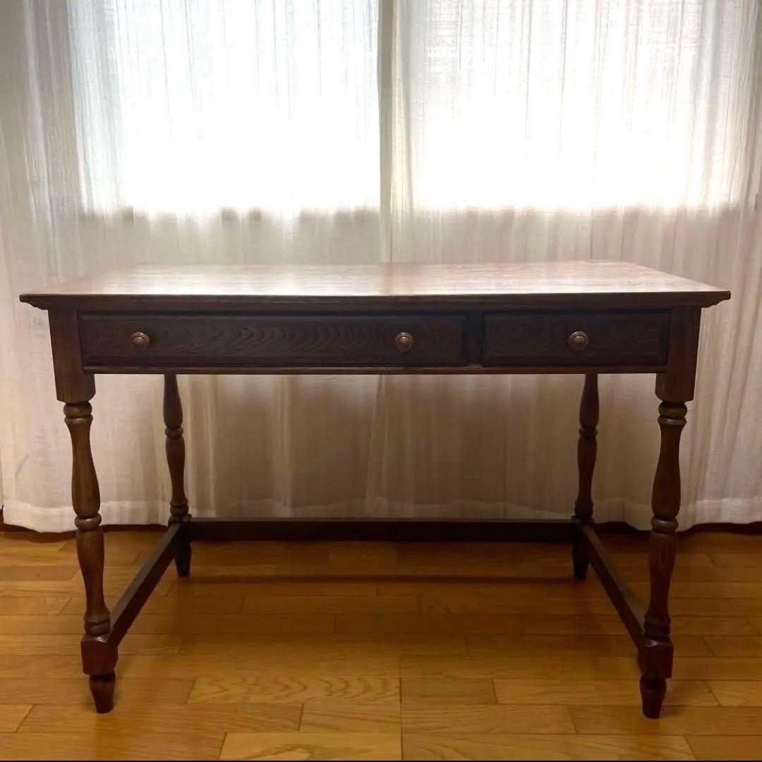 【美品】葉山ガーデン 葉山家具 ナラ材 一枚板 学習机 デスク