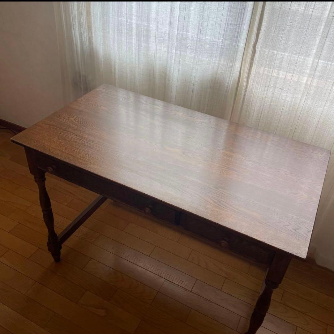 【美品】葉山ガーデン 葉山家具 ナラ材 一枚板 学習机 デスク