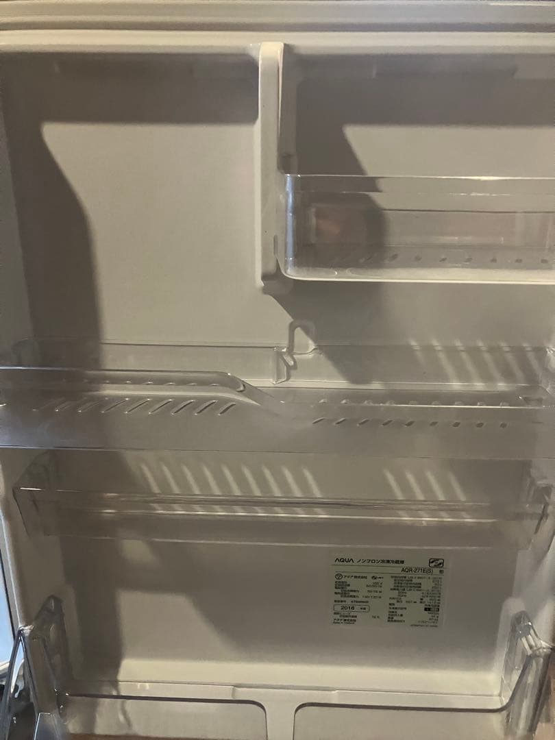 冷蔵庫　AQR-271E（S）　272L 2016年製