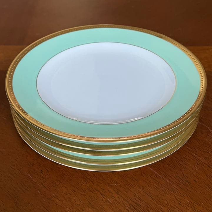 【未使用美品】大倉陶園★メイグリーン★パン・ケーキ皿　5枚