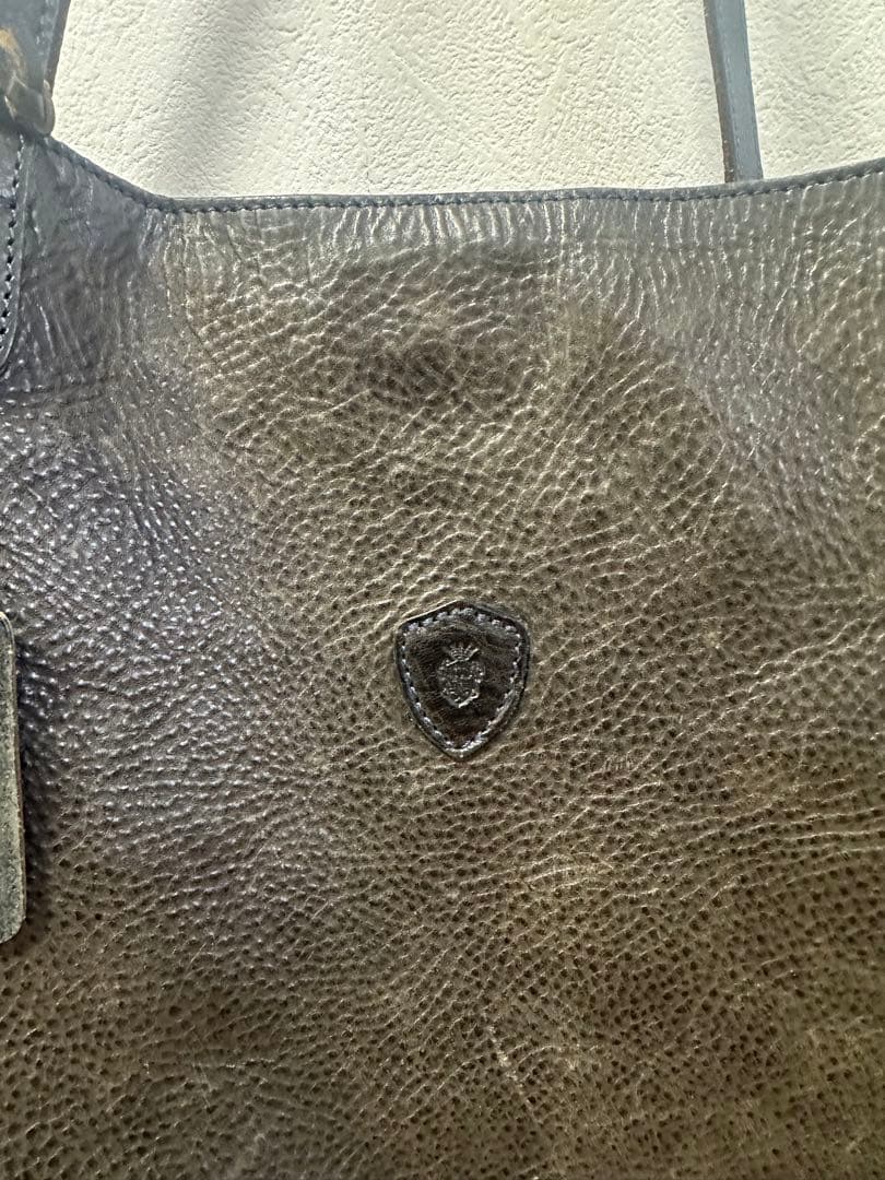 フェリージ　トートバッグ　レザー リバーシブル　Felisi ネイビーステッチ