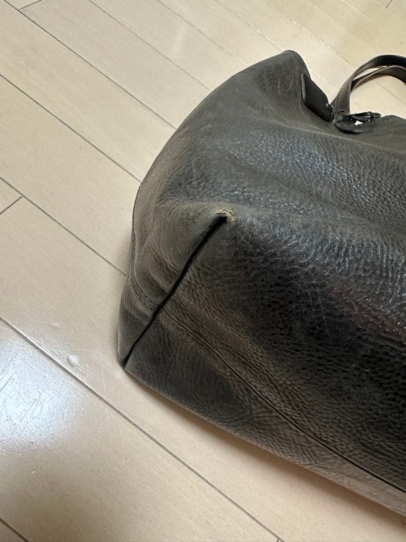 フェリージ　トートバッグ　レザー リバーシブル　Felisi ネイビーステッチ