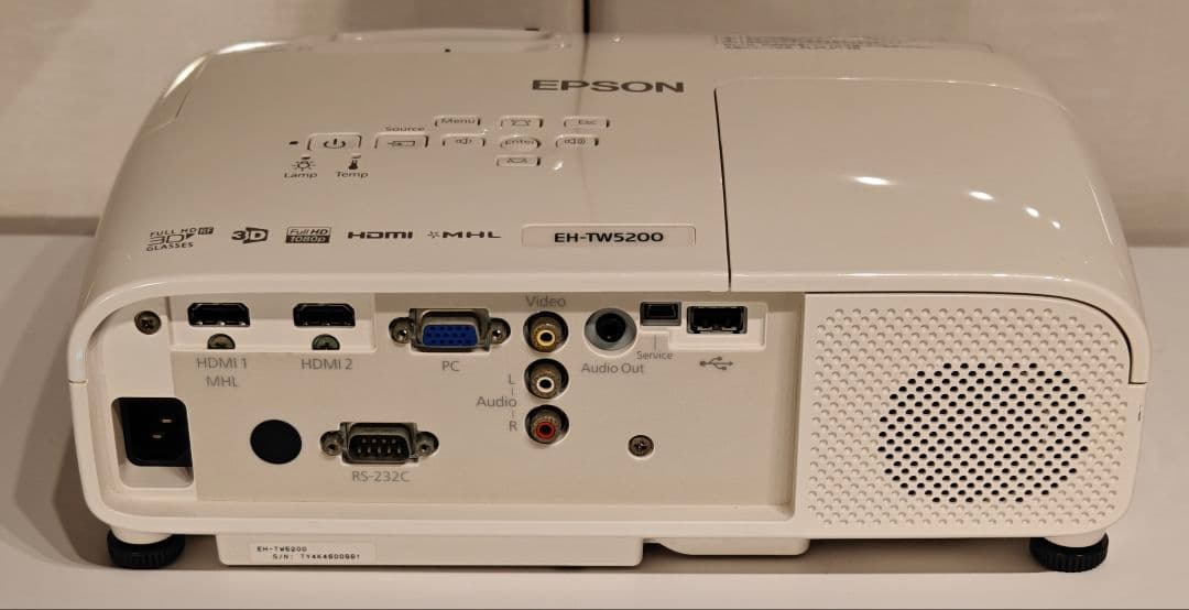 【新品予備ランプ付】EPSON EH-TW5200 フルHDプロジェクター