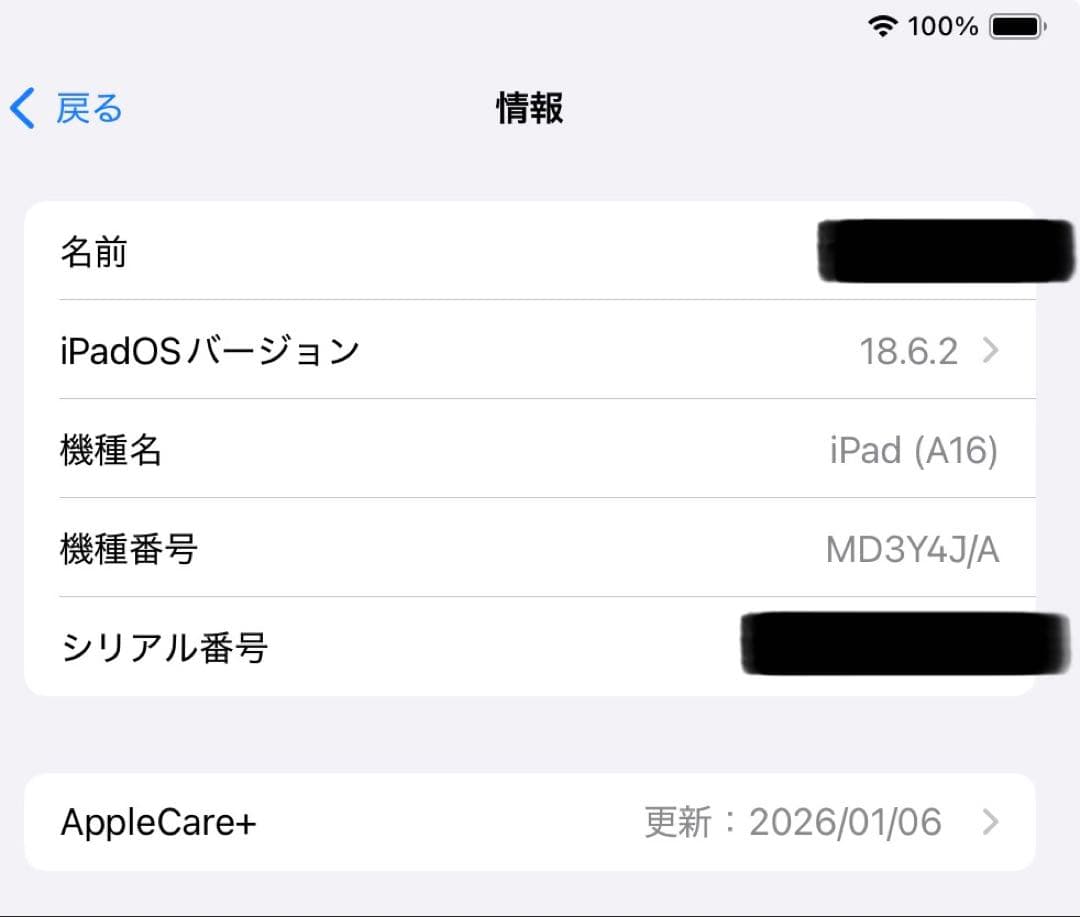 Apple iPad 第11世代 A16 128GB シルバー ケース付き美品
