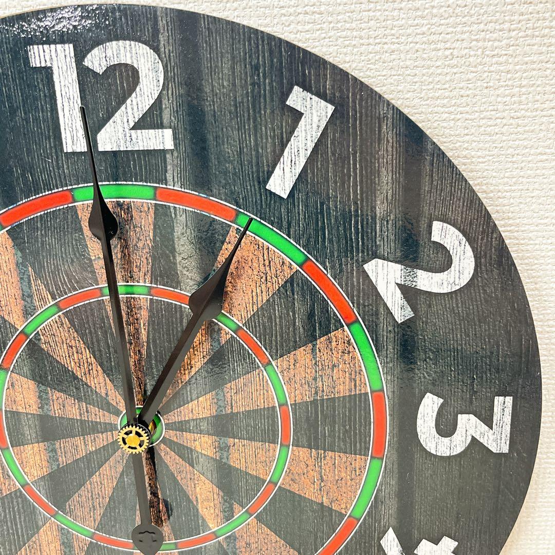 【新品・未使用品】ダーツボード 壁掛け時計 静音 オシャレ