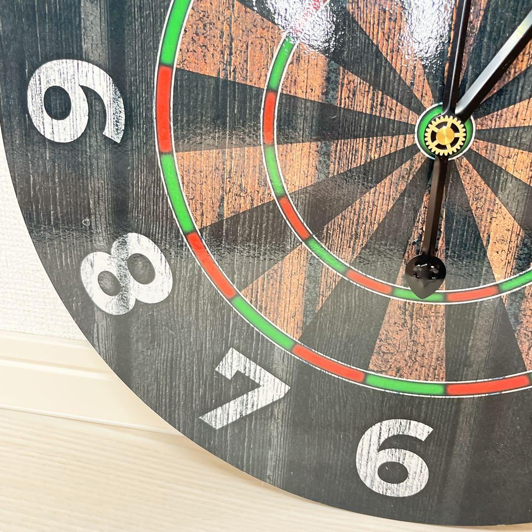 【新品・未使用品】ダーツボード 壁掛け時計 静音 オシャレ