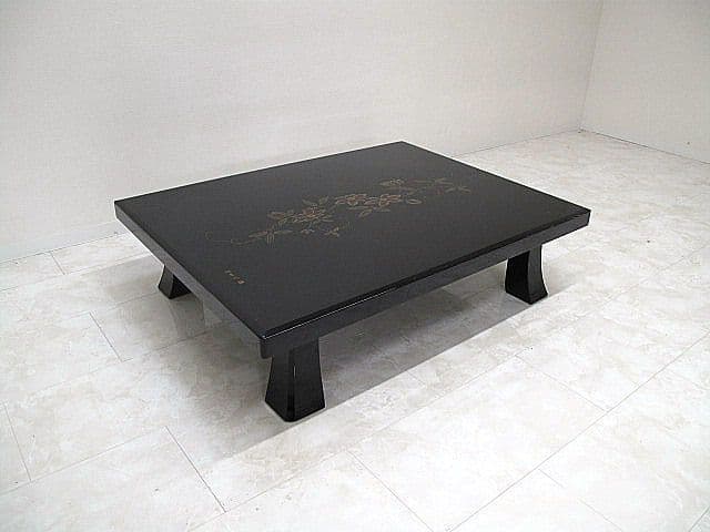 在銘 輪島塗 座卓 W121×D90.5×H31.5cm　蒔絵　センターテーブル