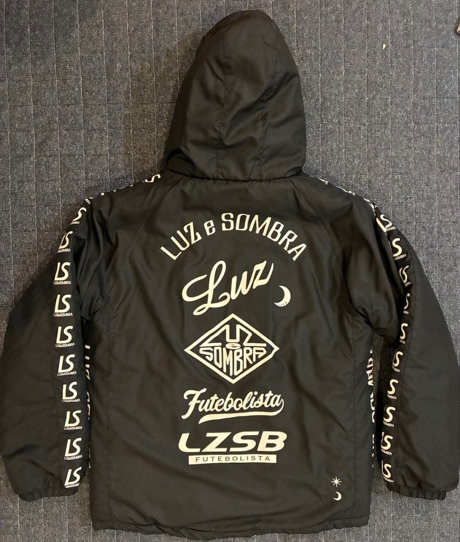 Luz e Sombra ルースインソブラ　中綿コート　ブラック　裏地フリース