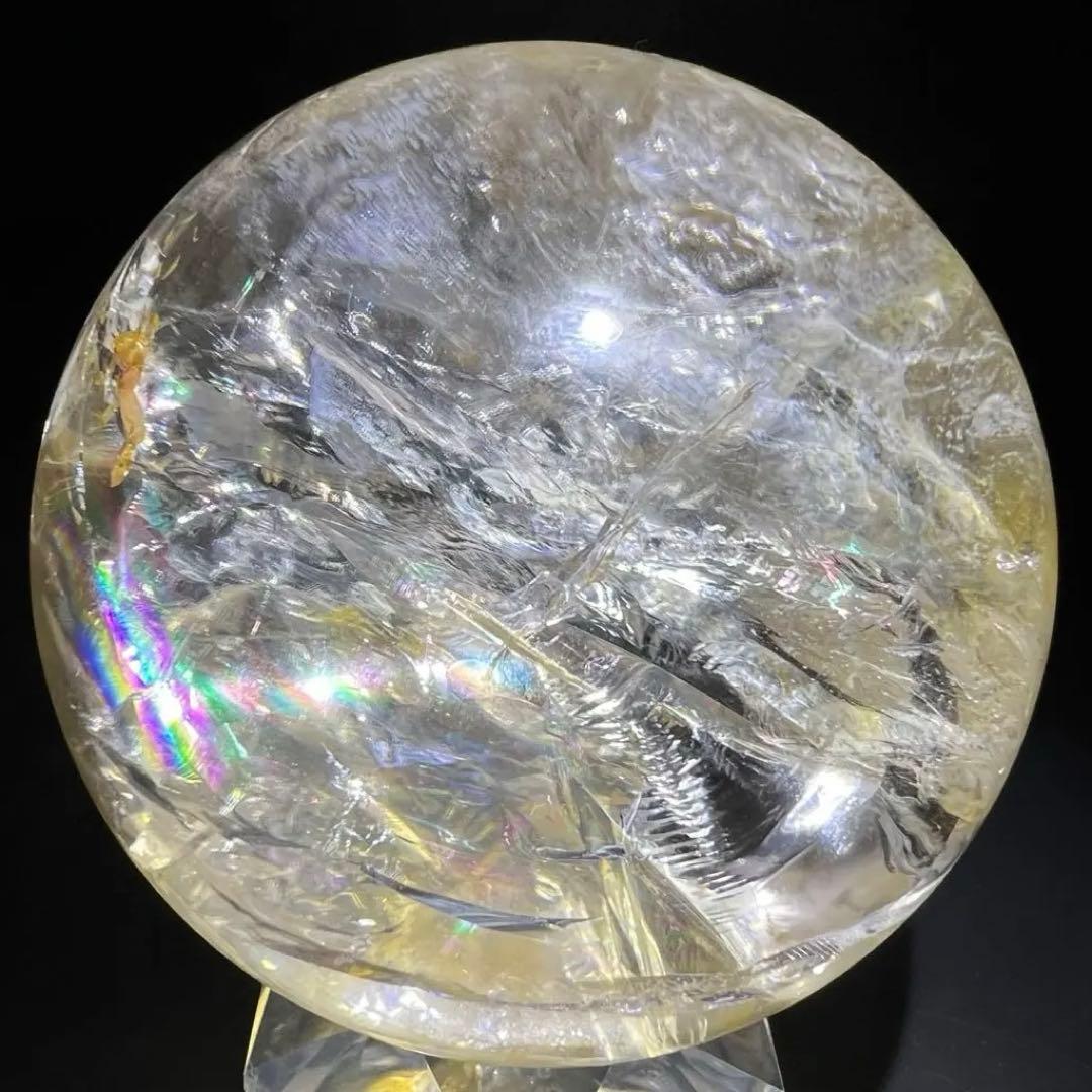 ◎家宝級 美麗宝珠☆超逸品☆レインボー スーパーファントム 水晶 丸玉 天然石