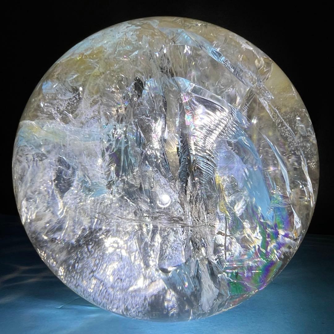 ◎家宝級 美麗宝珠☆超逸品☆レインボー スーパーファントム 水晶 丸玉 天然石