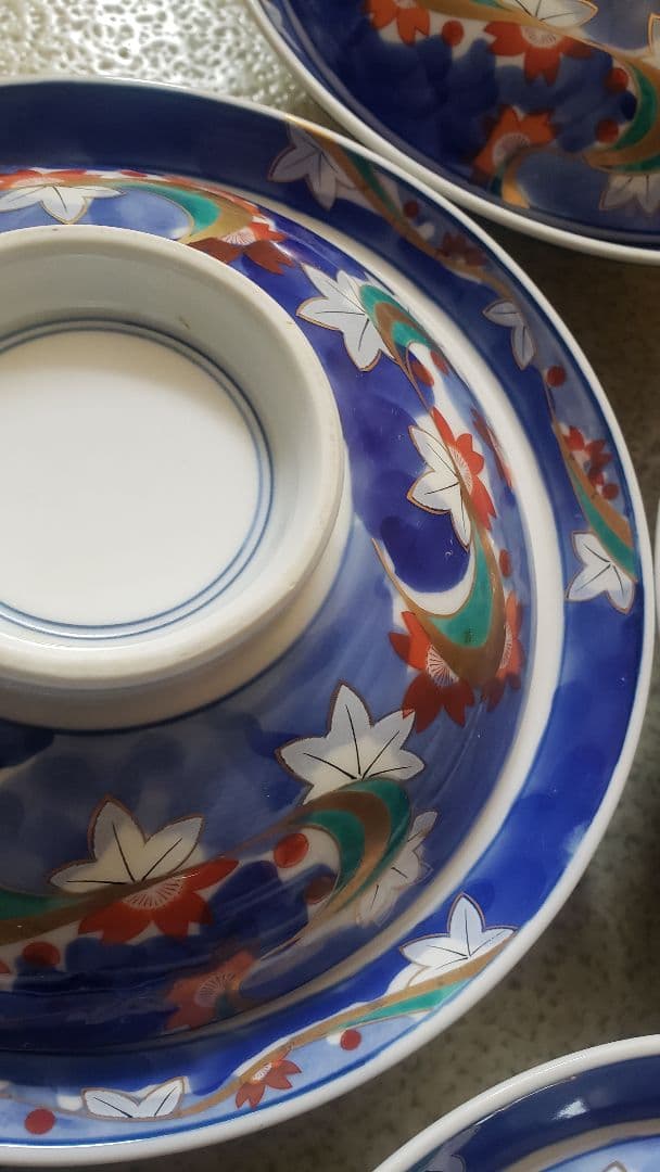 有田焼 日峰窯 染付 蓋付高台煮物皿(大)10客セット売り/蓋付きで映え確定