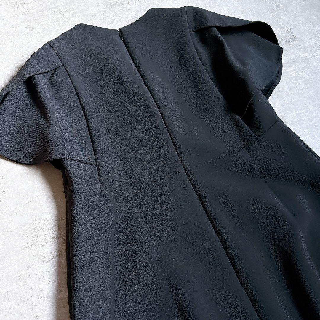 極美品✨ヨーコチャン　パール　コクーンワンピース　フレアスリーブ38 M 黒