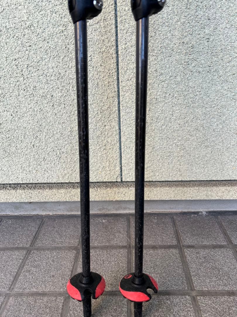 ロシニョール HERO DEMO 赤黒 スキー ストック