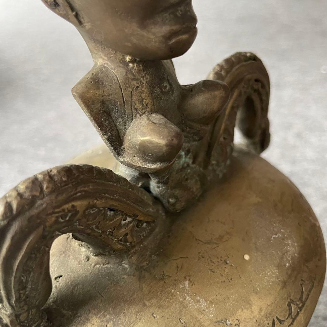 真鍮 スマトラ インドネシア 民芸 民藝 アンティーク 置物 蓋付き