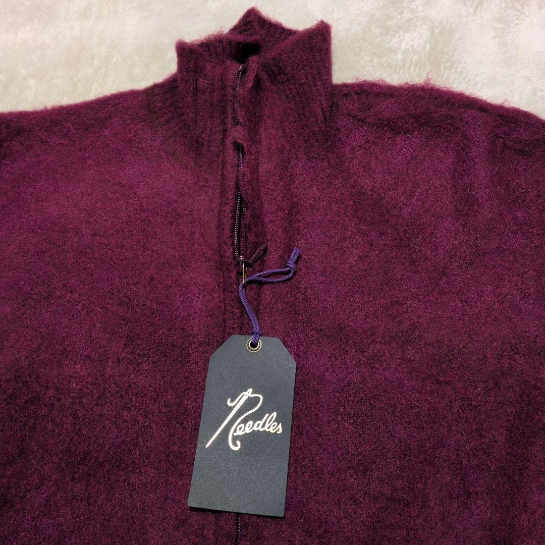 Needles バーガンディ フルジップアップセーター L