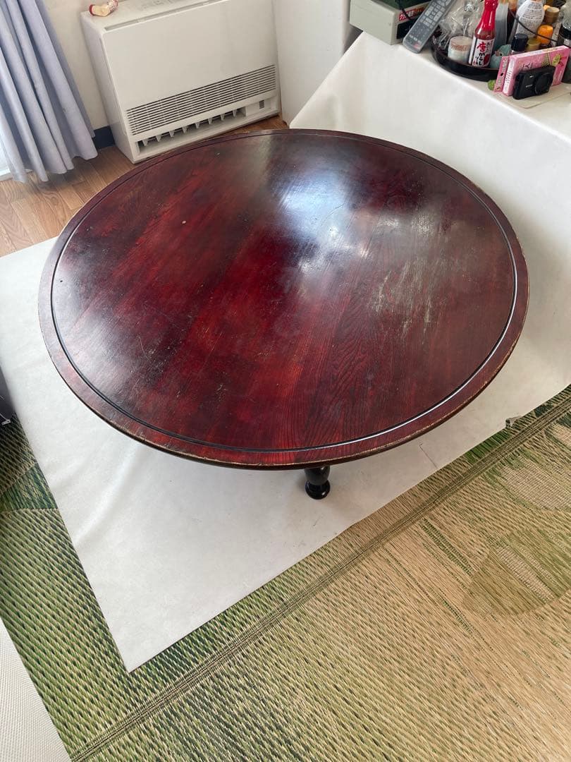 昭和の食卓 天然木 ちゃぶ台 丸テーブル 円卓 和を演出 直径 102.5㎝