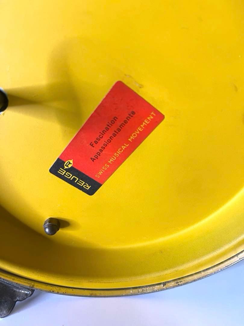 『REUGE』リュージュ　陶器製カラクリ オルゴール　葉巻入れ　アンティーク