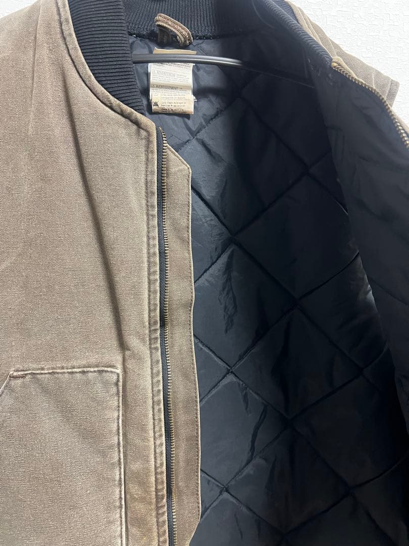 Carhartt オリーブ コットン ベスト