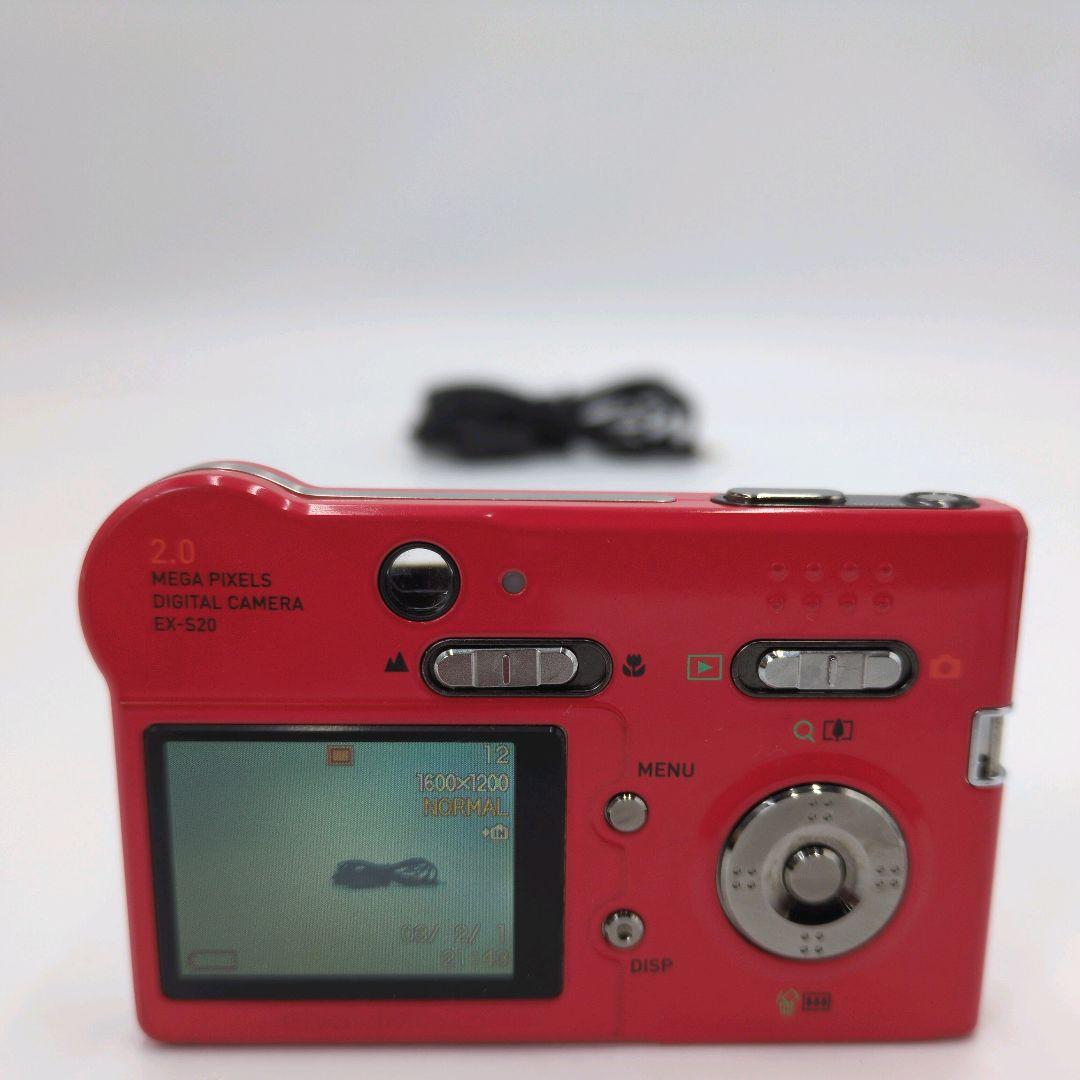希少 美品 CASIO EXILIM EX-S20 超コンパクトデジカメ レッド