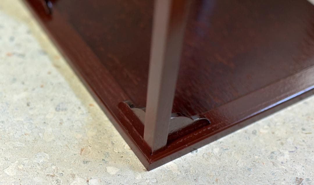 留二重棚【極上品】吸江斎好写　飾り棚　組立式　お茶道具/共箱